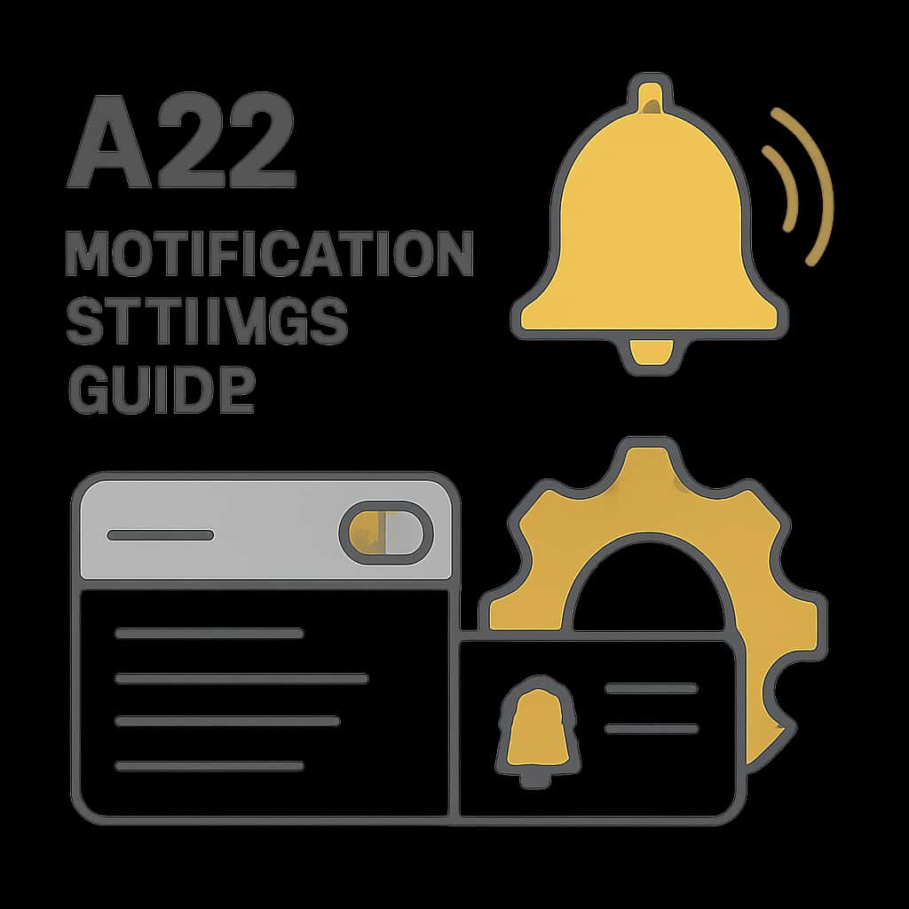 An educational diagram illustrating the components of A22 Notification Settings.