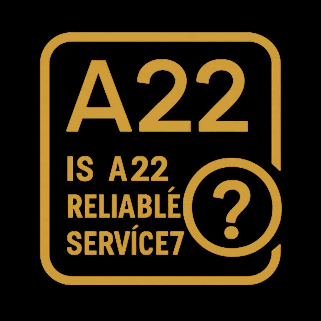 An informative badge highlighting A22's reliability.