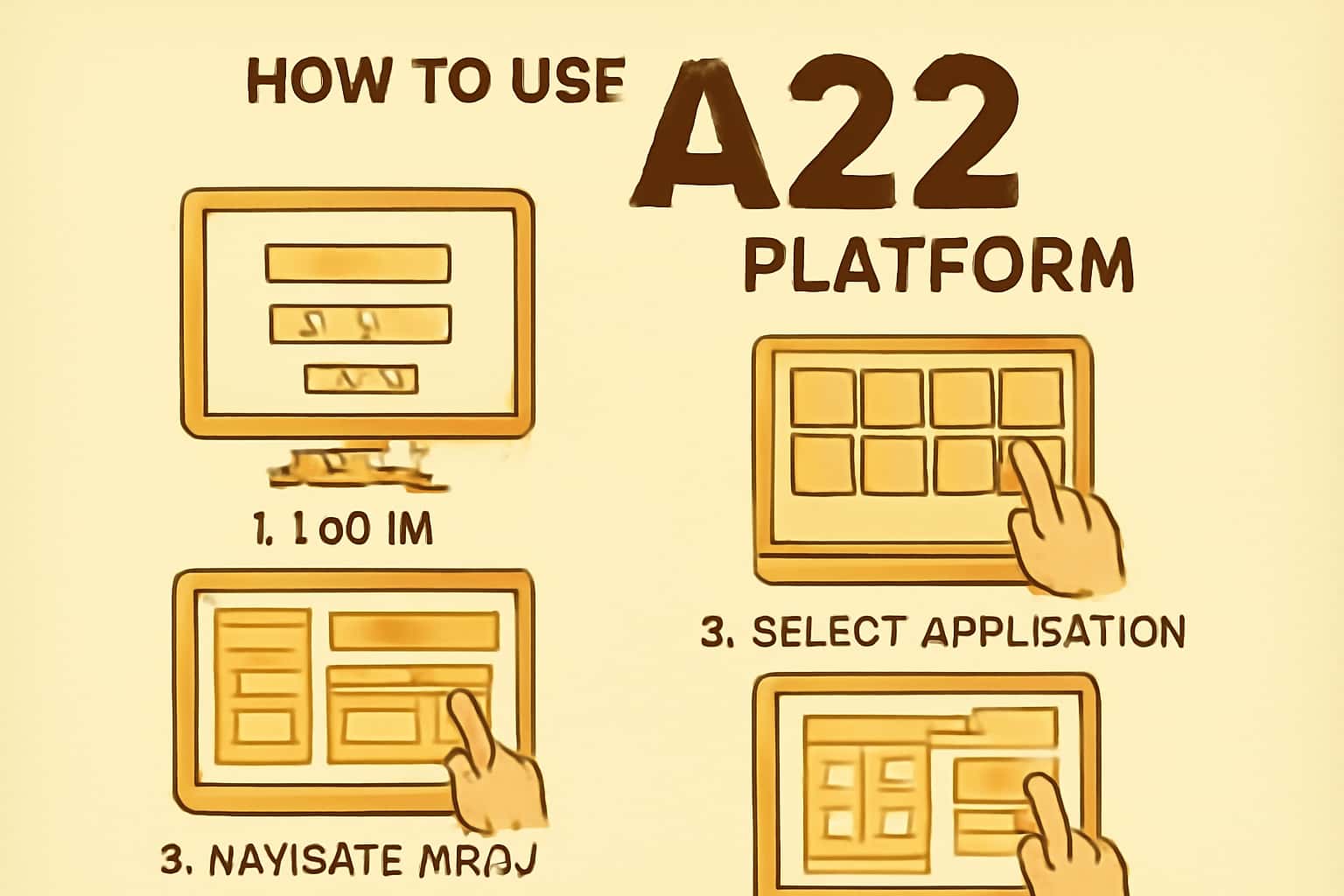 An informative scene illustrating the A22 platform features.