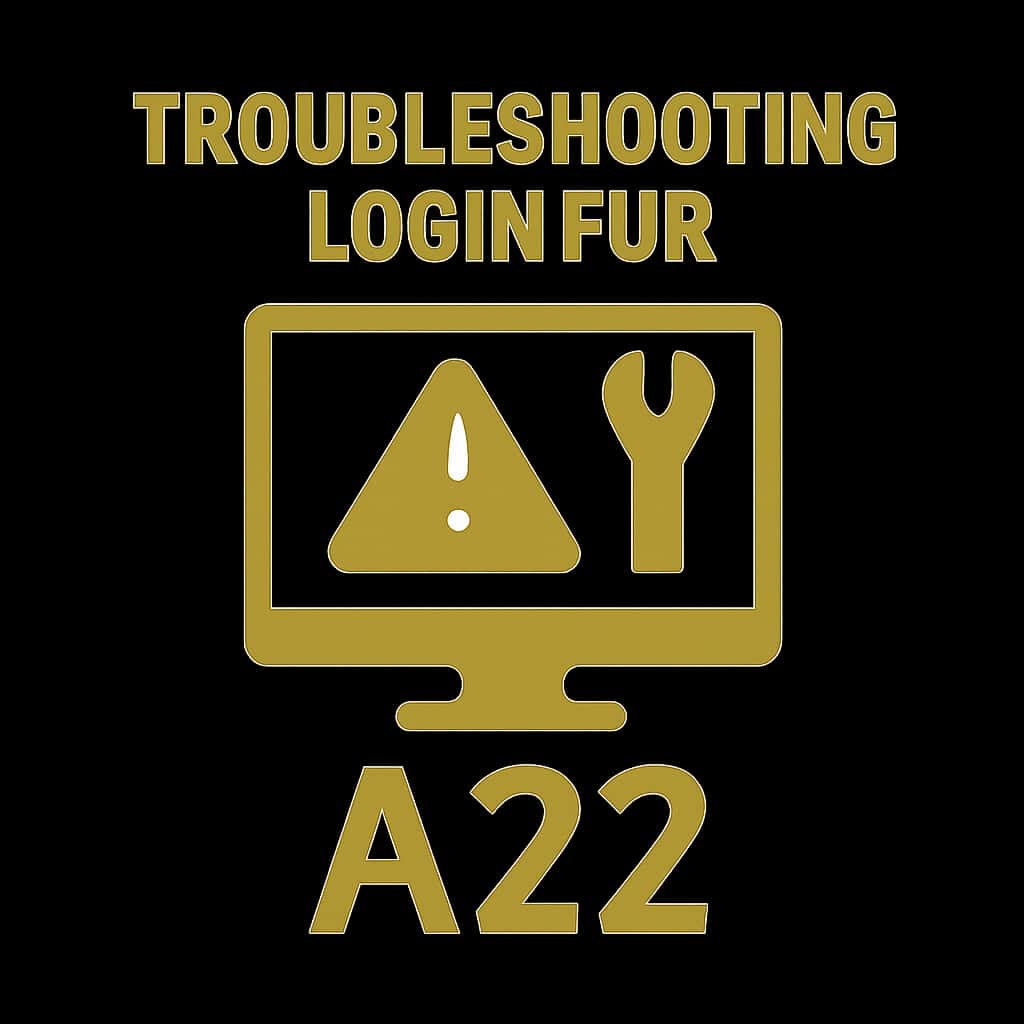 Icon representing login troubleshooting for A22.